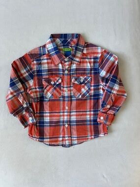 greendog Red, Blue & White Plaid Button-Down Shirt